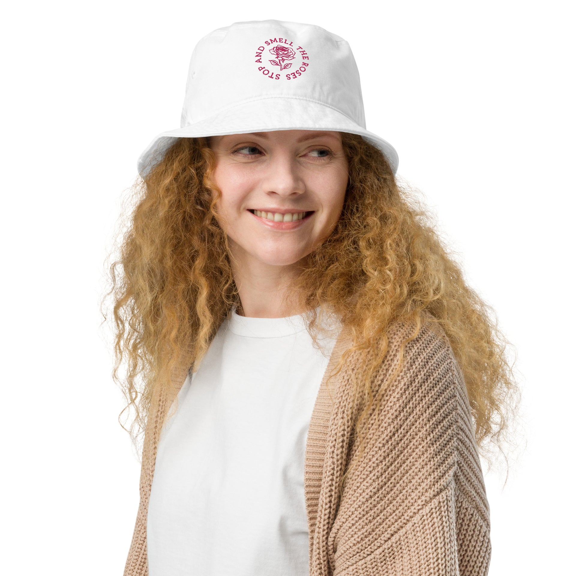 Stop and Smell the Roses Organic bucket Hat