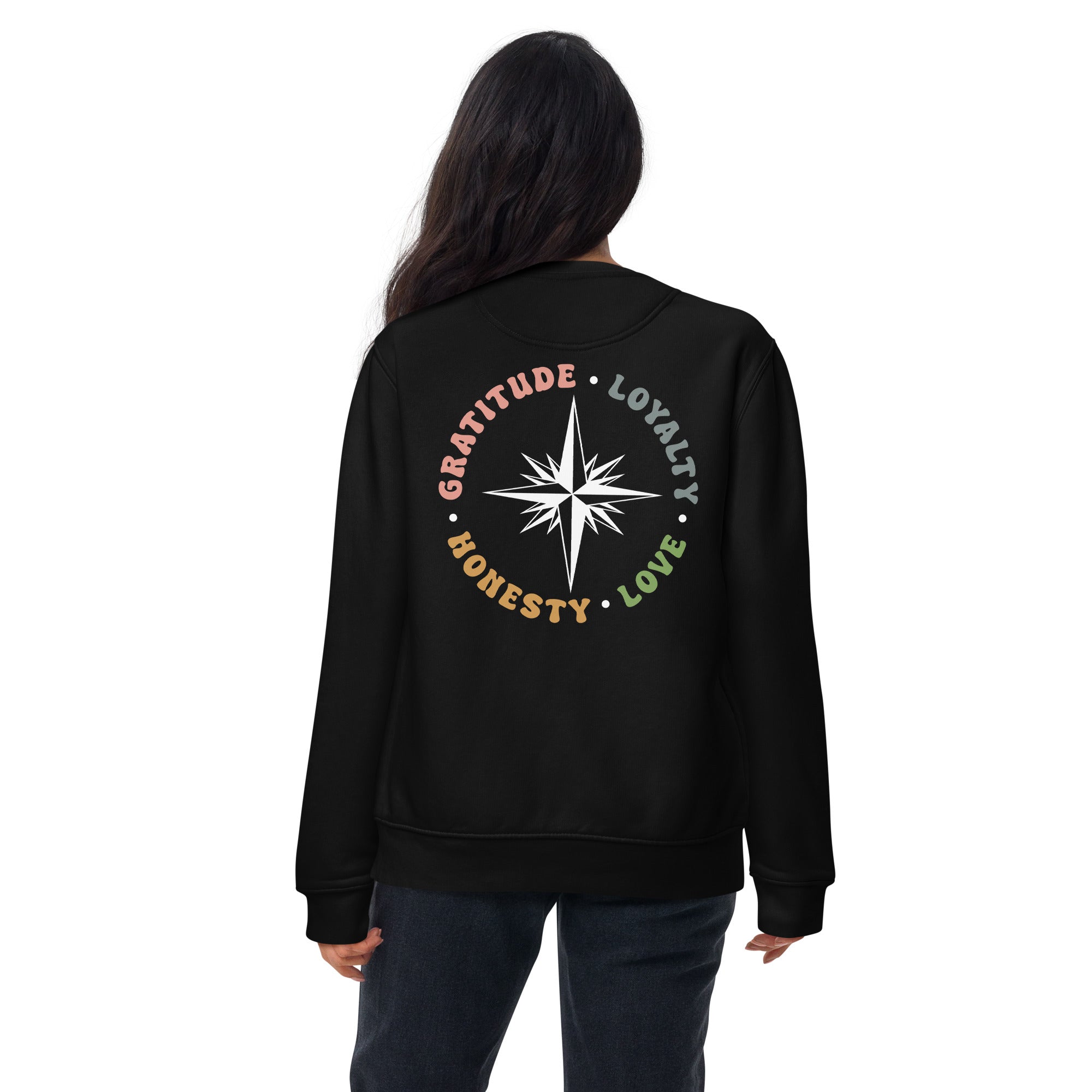 compass rose clothing unisex-premium-sweatshirt-black